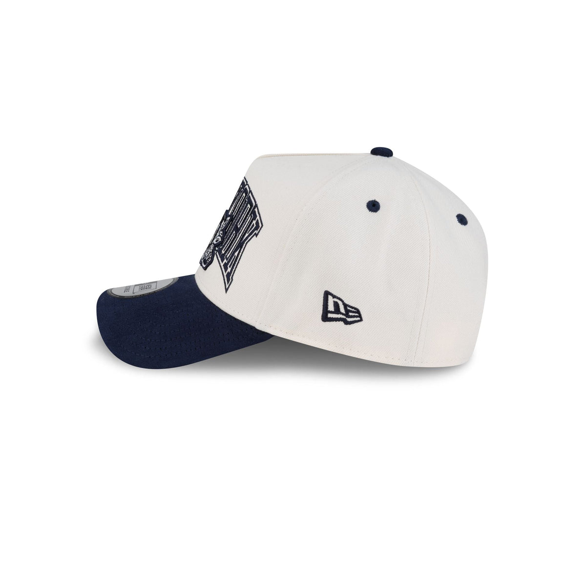 New York Yankees Navy Wordmark Suede 9FORTY A-Frame Snapback Hat