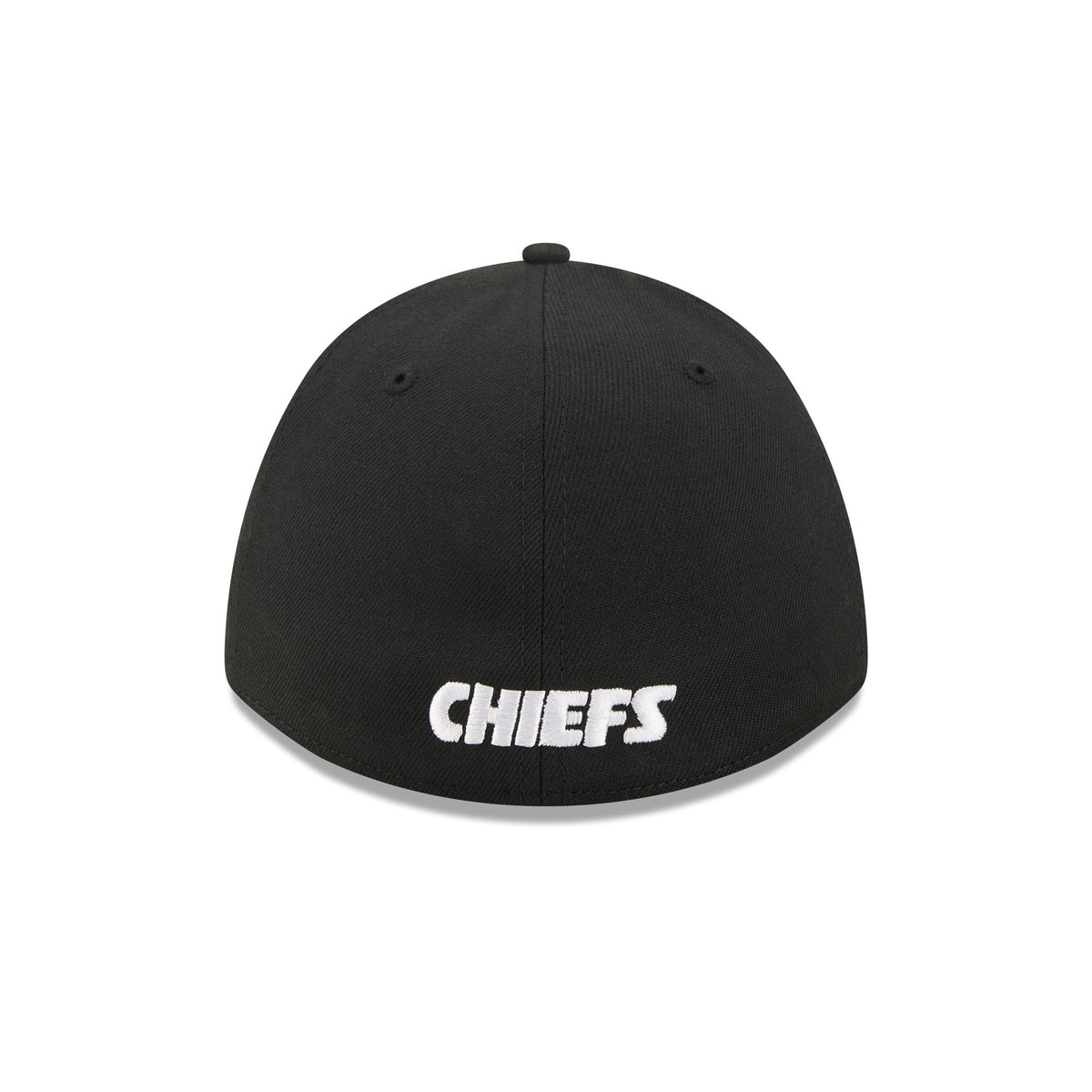 Kansas City Chiefs Poly Black & White 39THIRTY M-Crown Stretch Fit Hat
