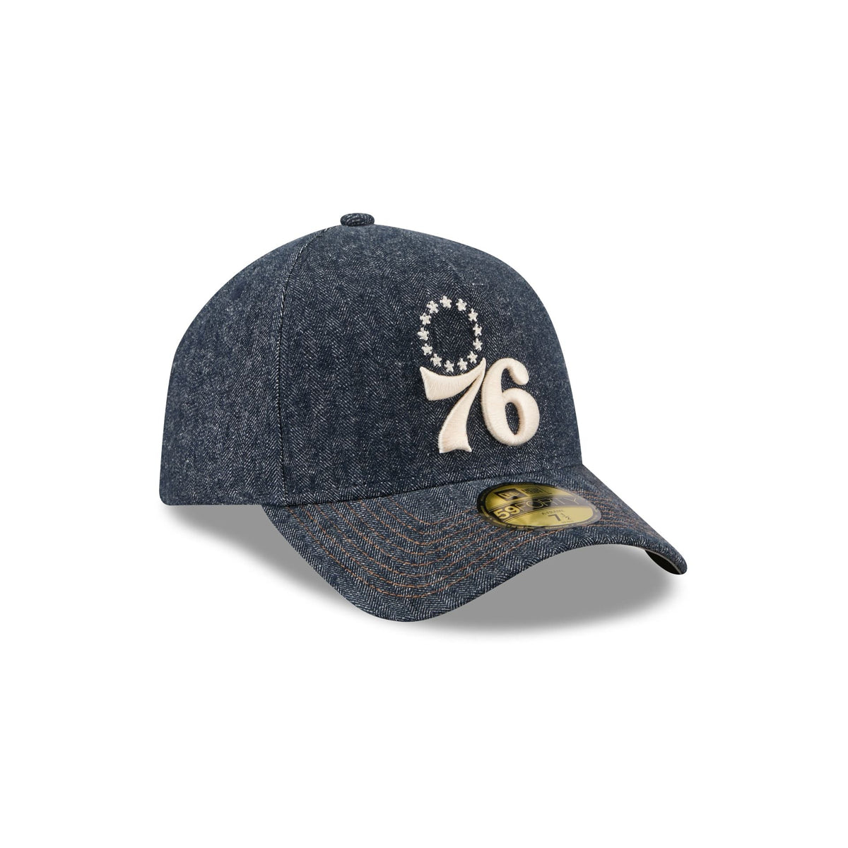 Philadelphia 76ers Denim 59FORTY A-Frame Fitted Hat
