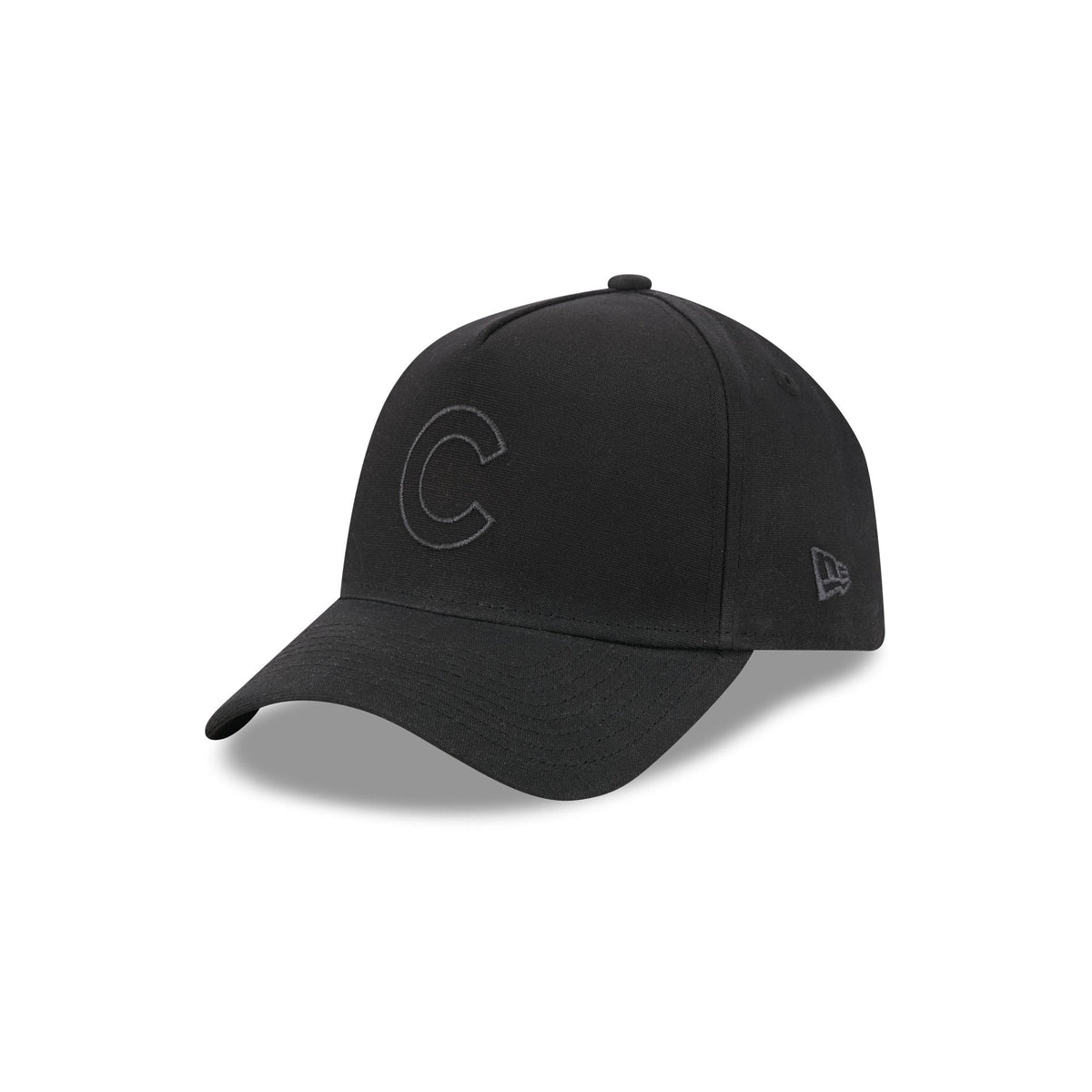 Chicago Cubs Waxed Canvas Black 59FORTY A-Frame Fitted Hat