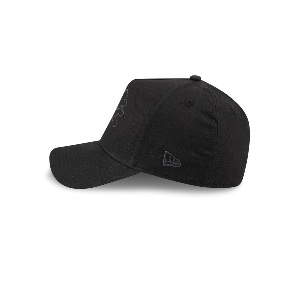 Detroit Lions Waxed Canvas Black 59FORTY A-Frame Fitted Hat