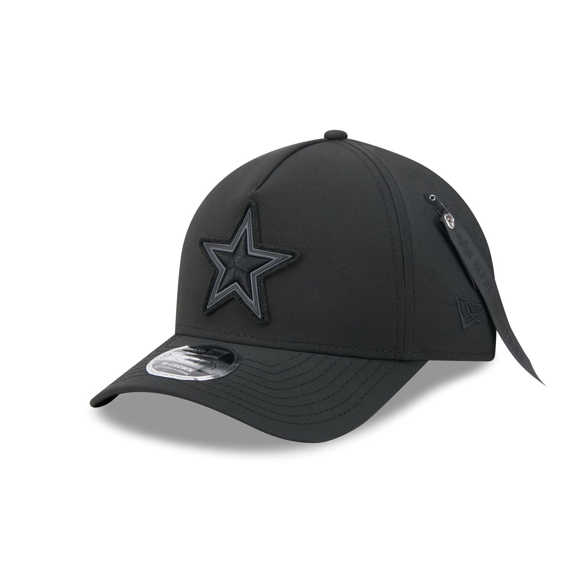 Alpha Industries x Dallas Cowboys Nylon Black 9FORTY M-Crown A-Frame Snapback Hat