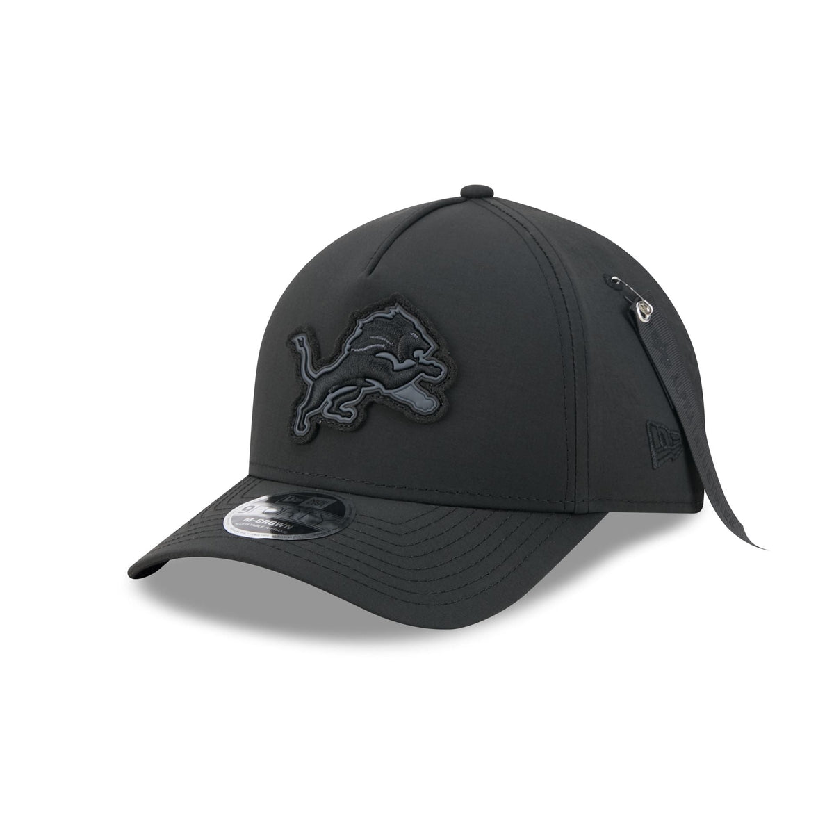 Alpha Industries x Detroit Lions Nylon Black 9FORTY M-Crown A-Frame Snapback Hat