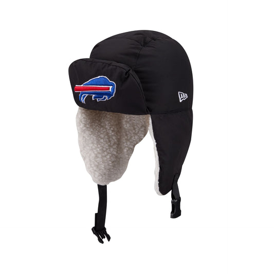 Alpha Industries x Buffalo Bills Black Puffer Trapper Hat