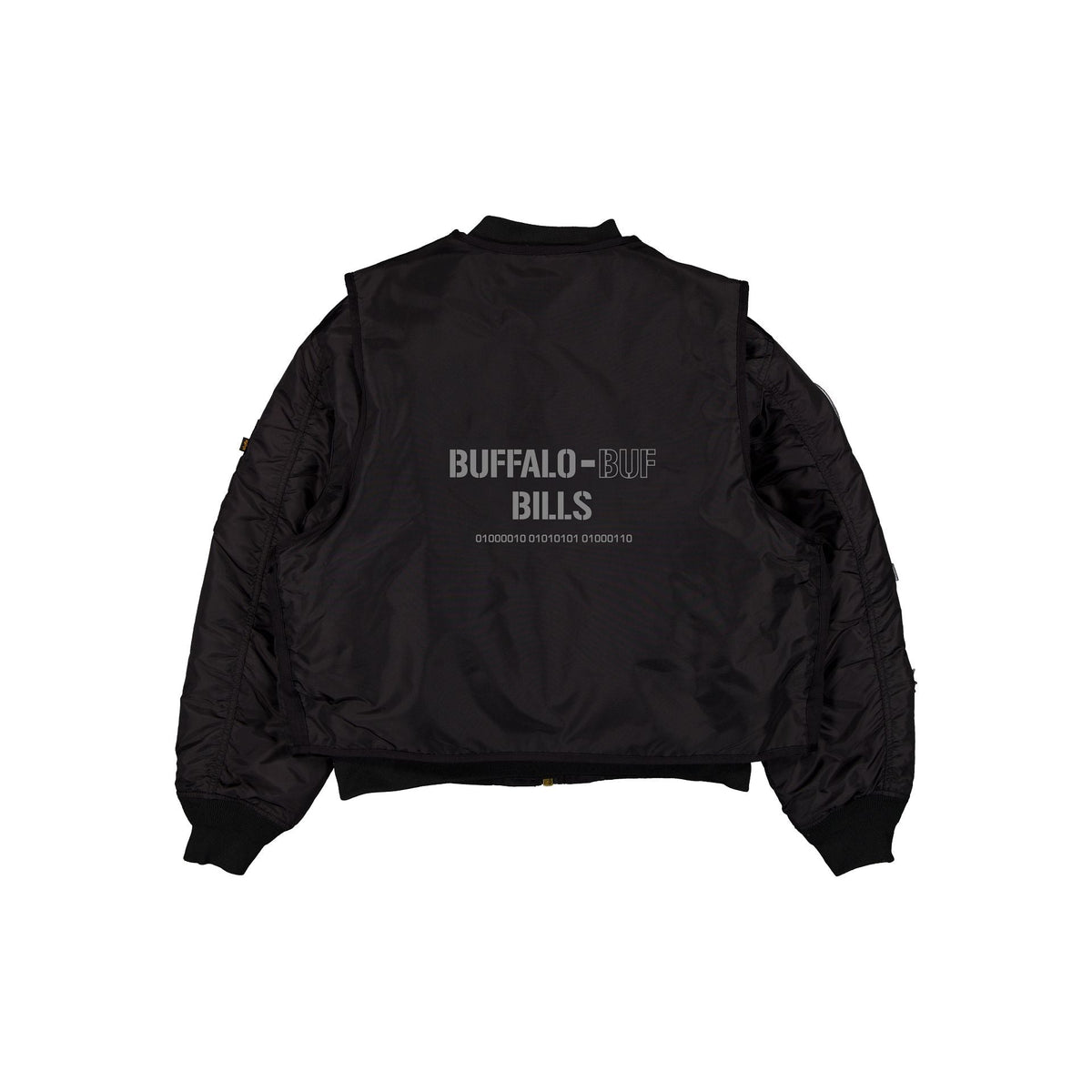 Alpha Industries x Buffalo Bills Black 2-in-1 MA-1 Flight Jacket + Vest