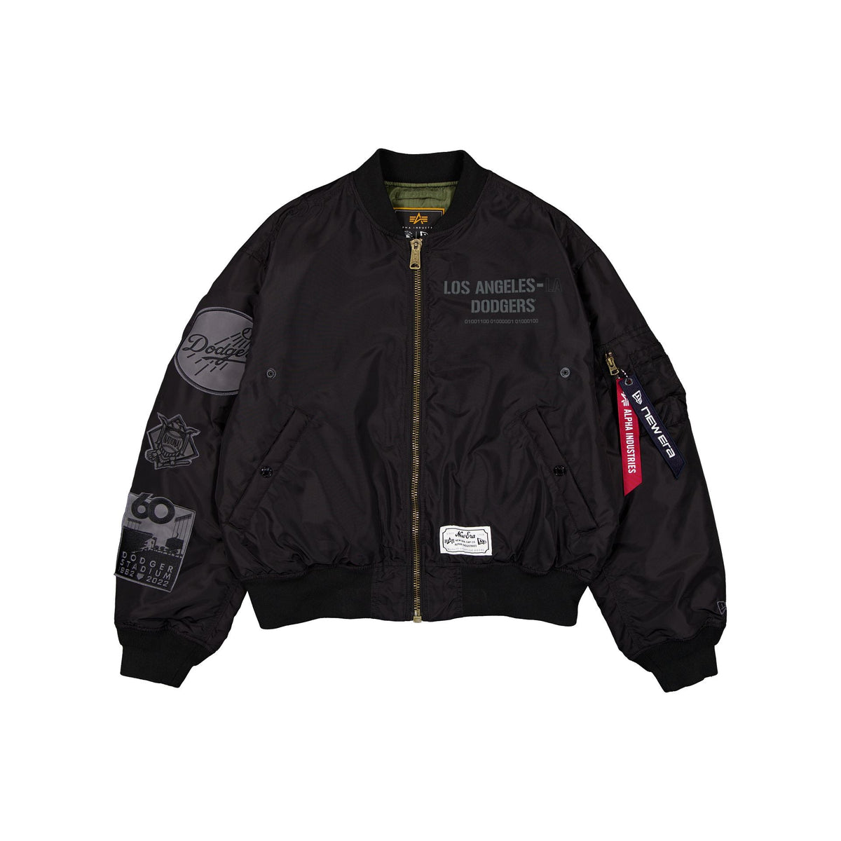 Alpha Industries x Los Angeles Dodgers Black 2-in-1 MA-1 Flight Jacket + Vest