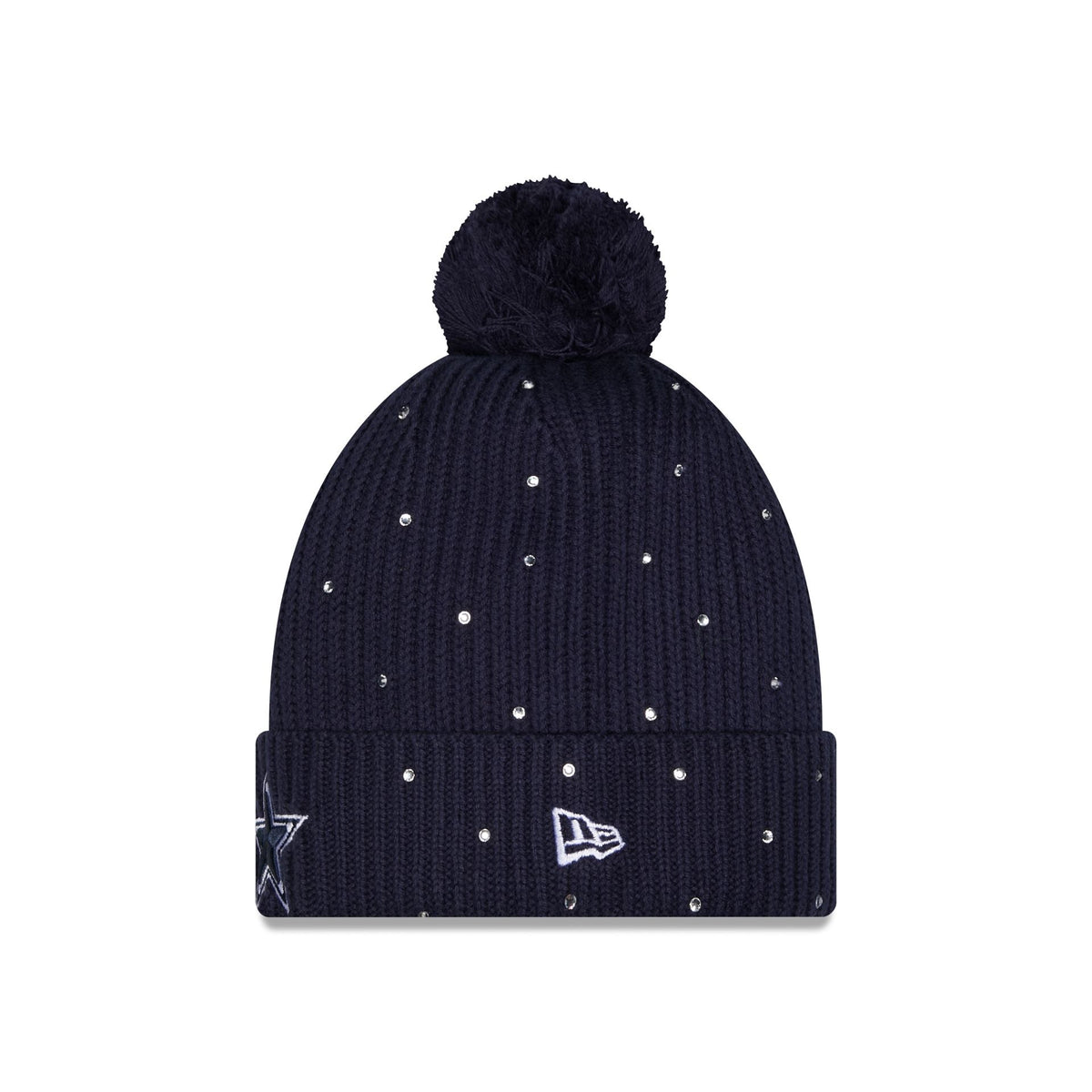 Dallas Cowboys Women's Rhinestone Pom Knit Hat