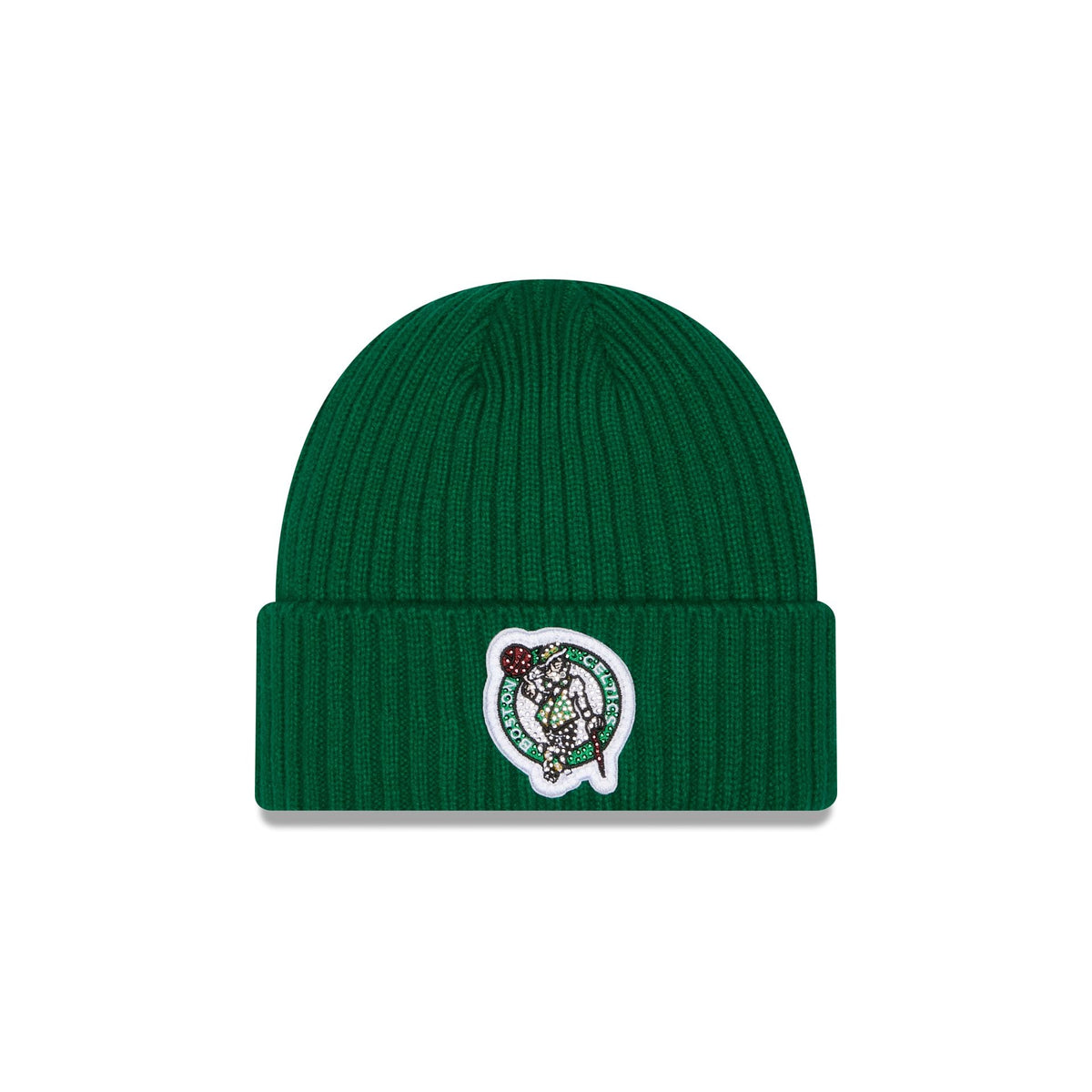 Boston Celtics Rhinestone Badge Beanie Hat