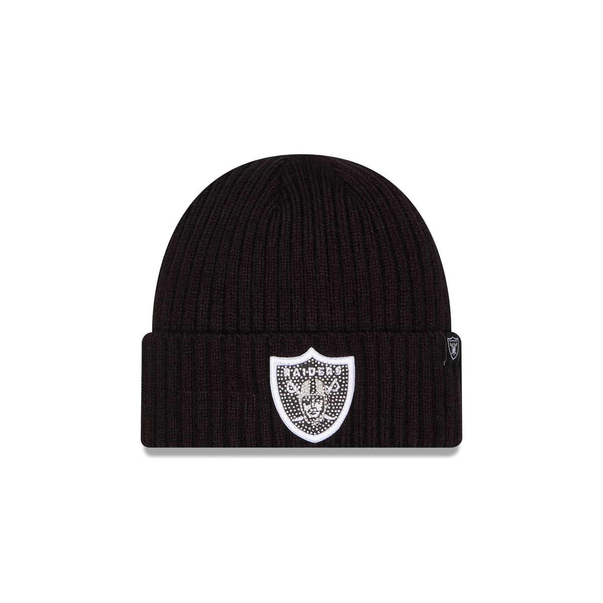 Las Vegas Raiders Rhinestone Badge Beanie Hat