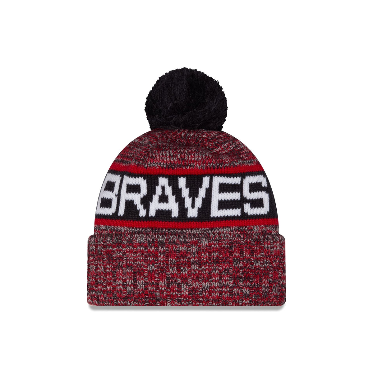 Atlanta Braves Tri Color Pom Knit Hat