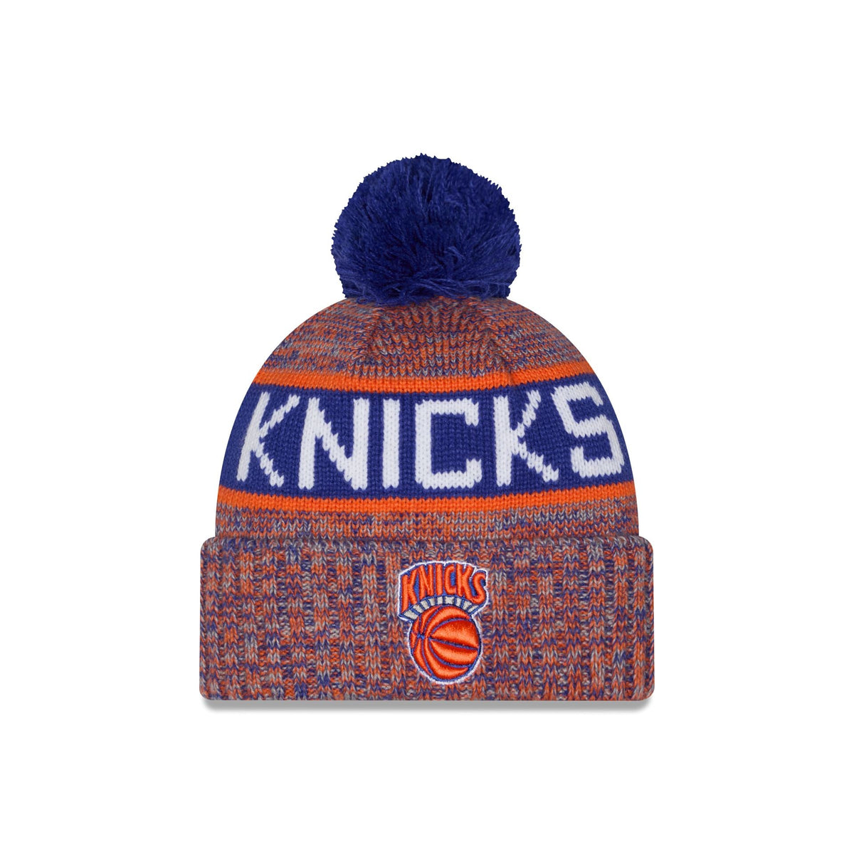New York Knicks Tri Color Pom Knit Hat
