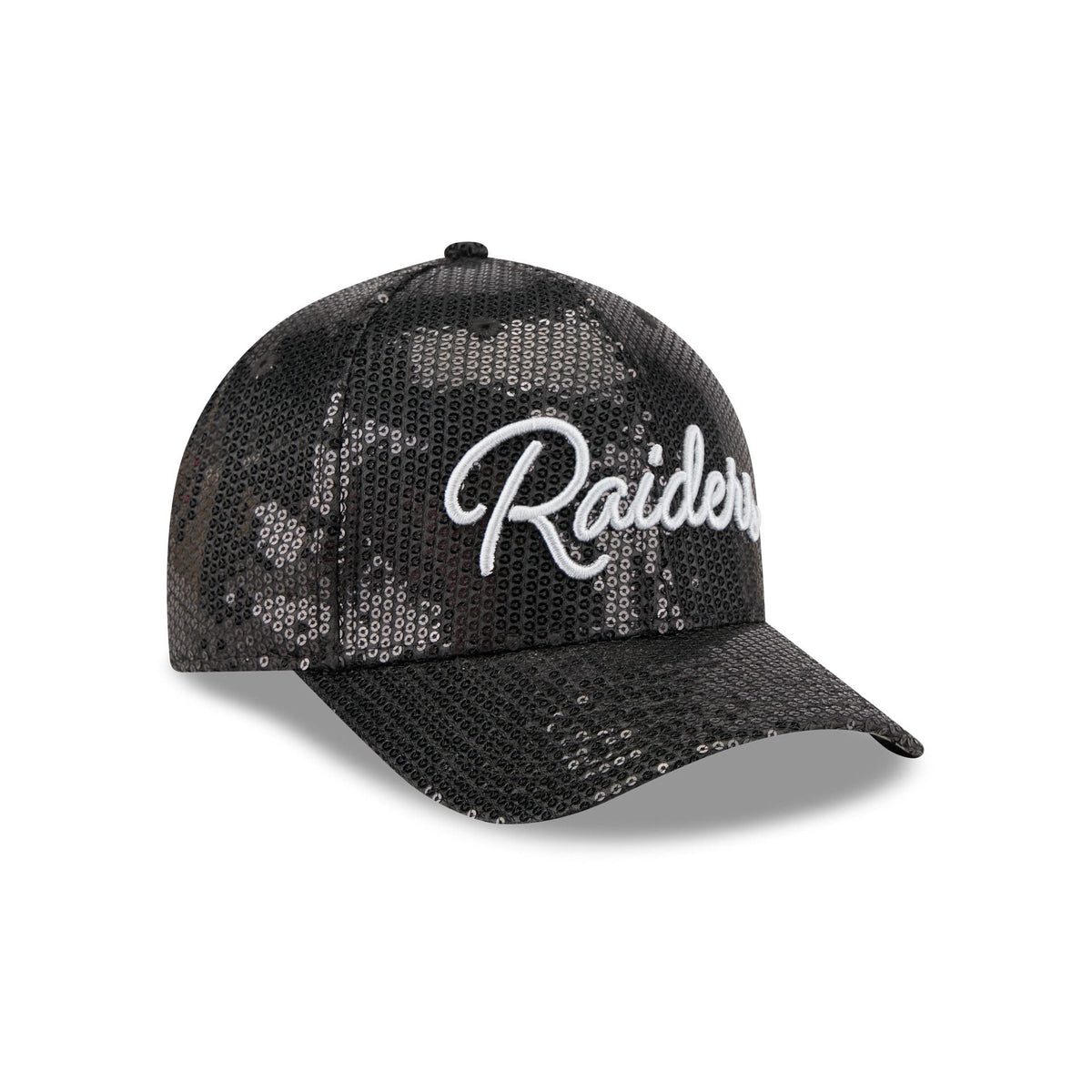 Las Vegas Raiders Sequin Script Women's 9FORTY M-Crown Snapback Hat