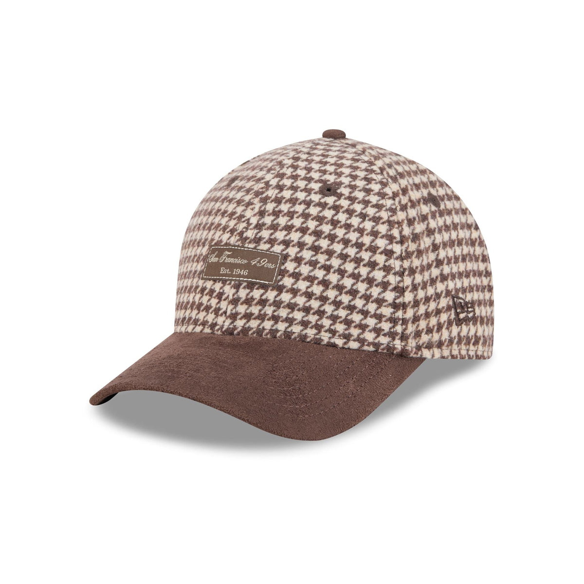San Francisco 49ers Brown Houndstooth Women's 9FORTY M-Crown Adjustable Hat