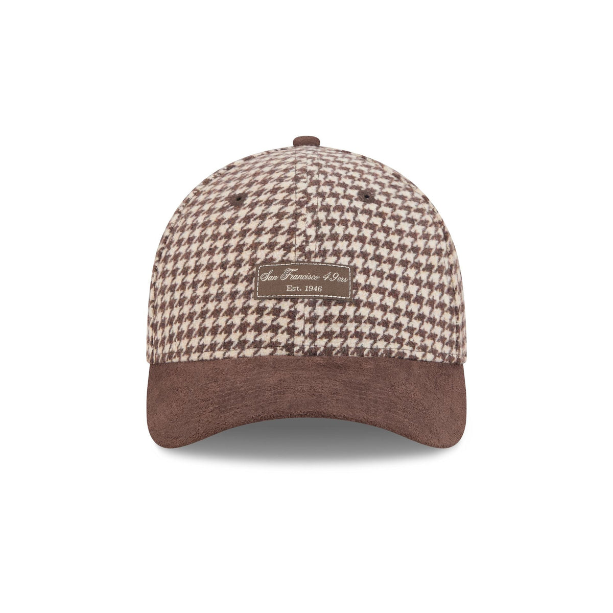 San Francisco 49ers Brown Houndstooth Women's 9FORTY M-Crown Adjustable Hat