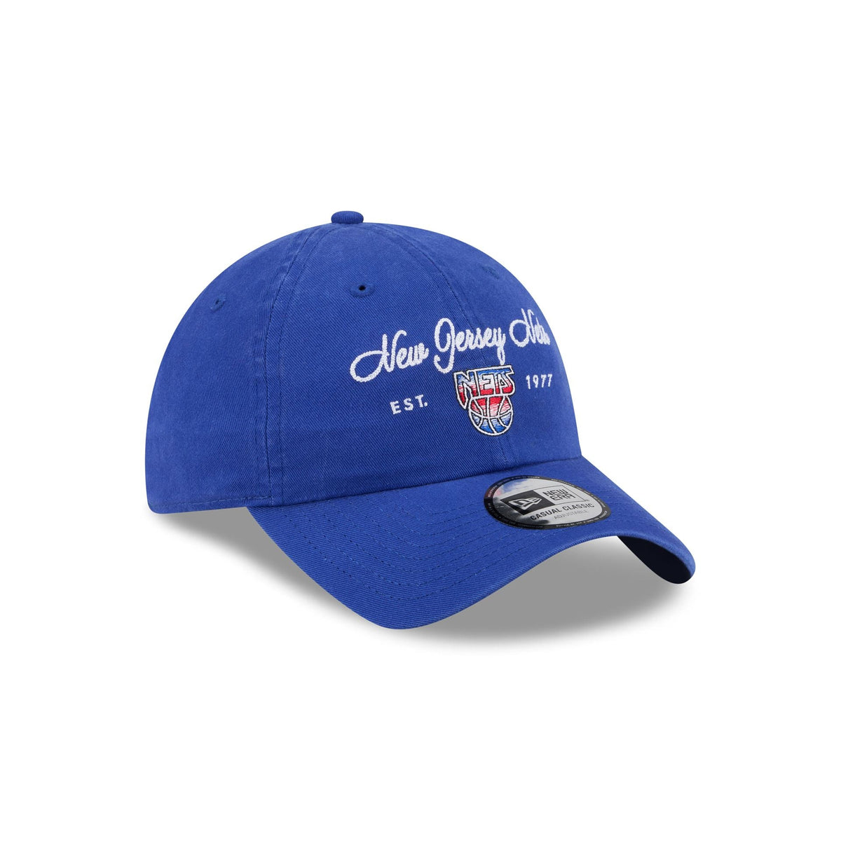 New Jersey Nets Script Wordmark Casual Classic Adjustable Hat