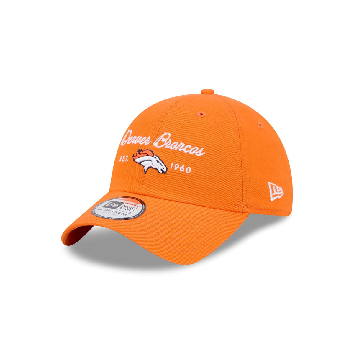 Denver Broncos Script Wordmark Casual Classic Adjustable Hat