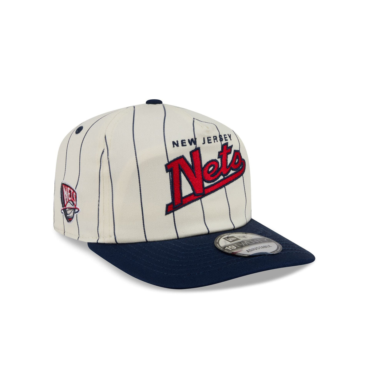 New Jersey Nets Chrome White Pinstripe 19TWENTY Snapback Hat