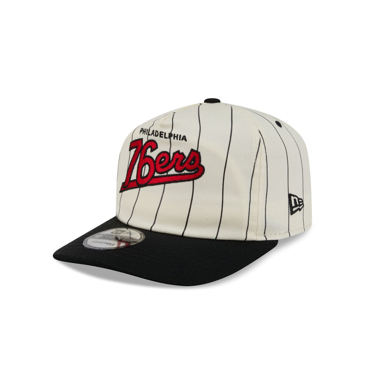Philadelphia 76ers Chrome White Pinstripe 19TWENTY Snapback Hat
