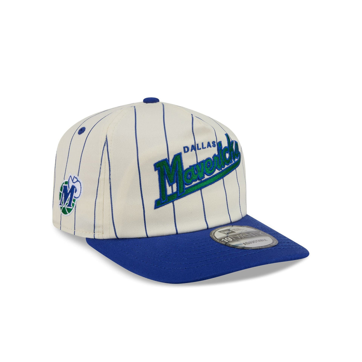 Dallas Mavericks Chrome White Pinstripe 19TWENTY Snapback Hat