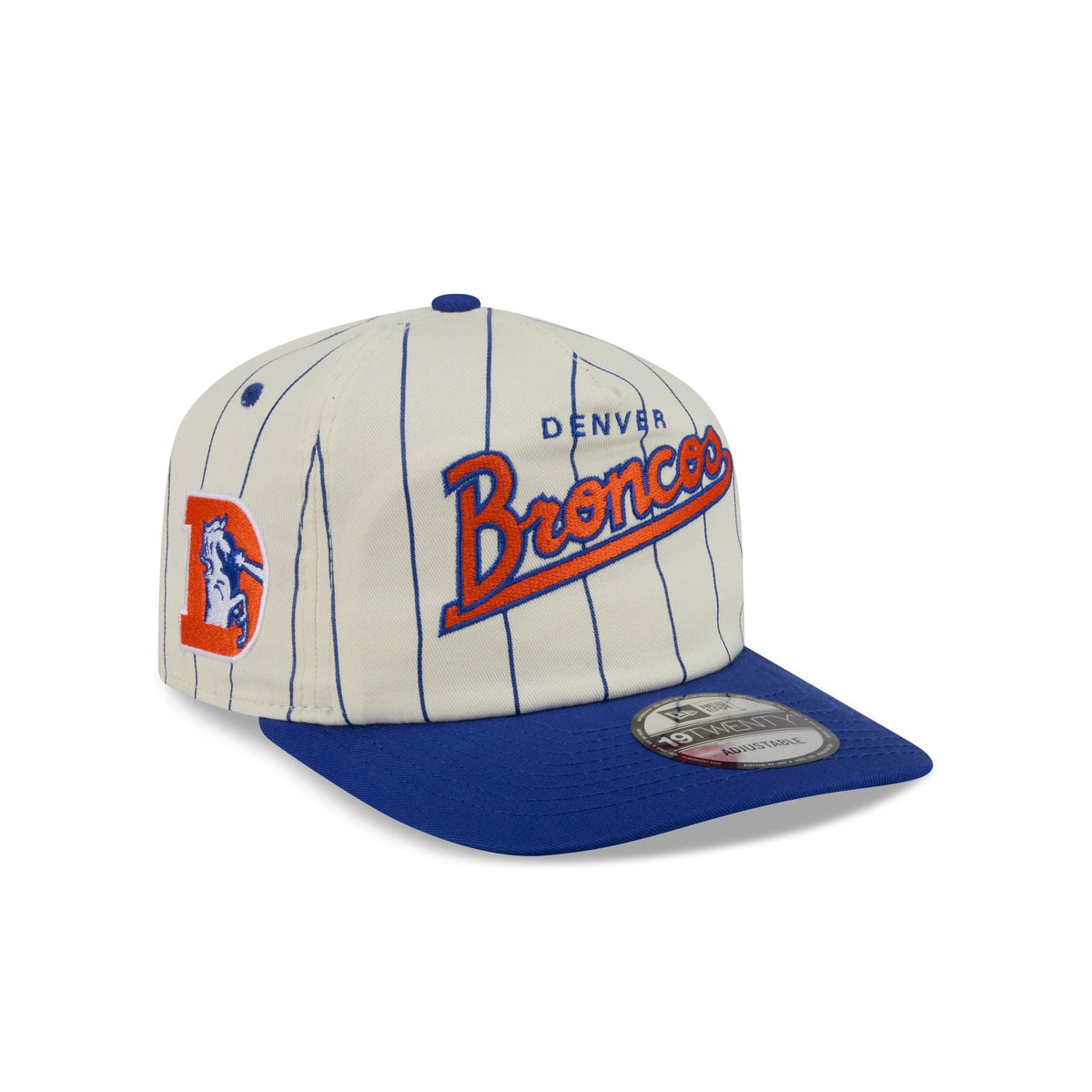Denver Broncos Chrome White Pinstripe 19TWENTY Snapback Hat