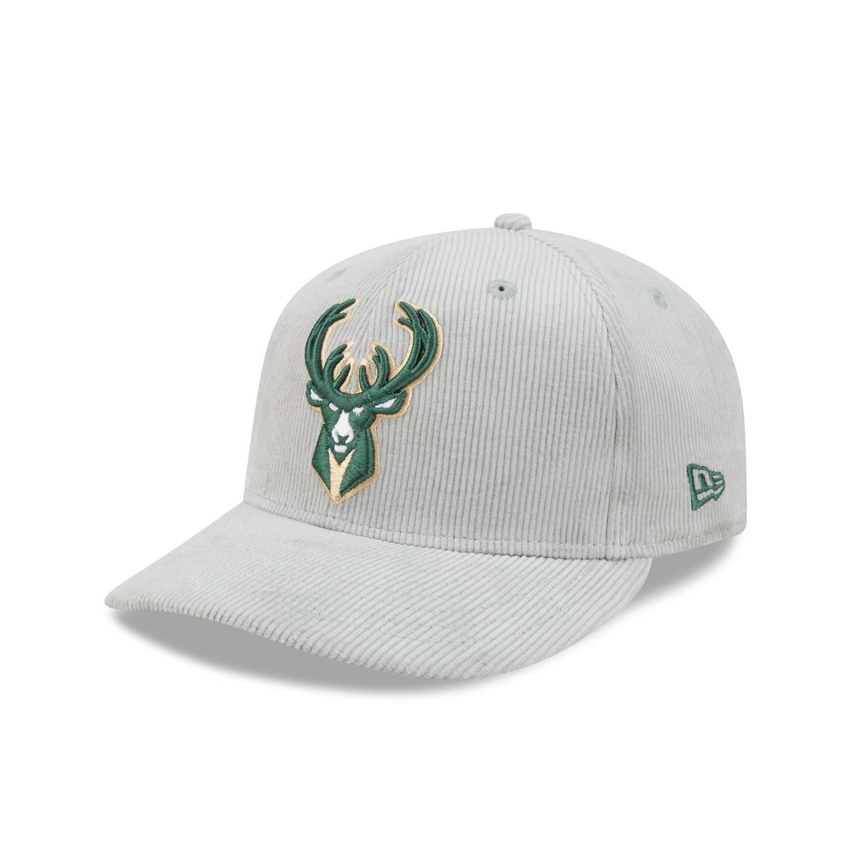 Milwaukee Bucks Light Gray Corduroy 59FIFTY Fitted Hat