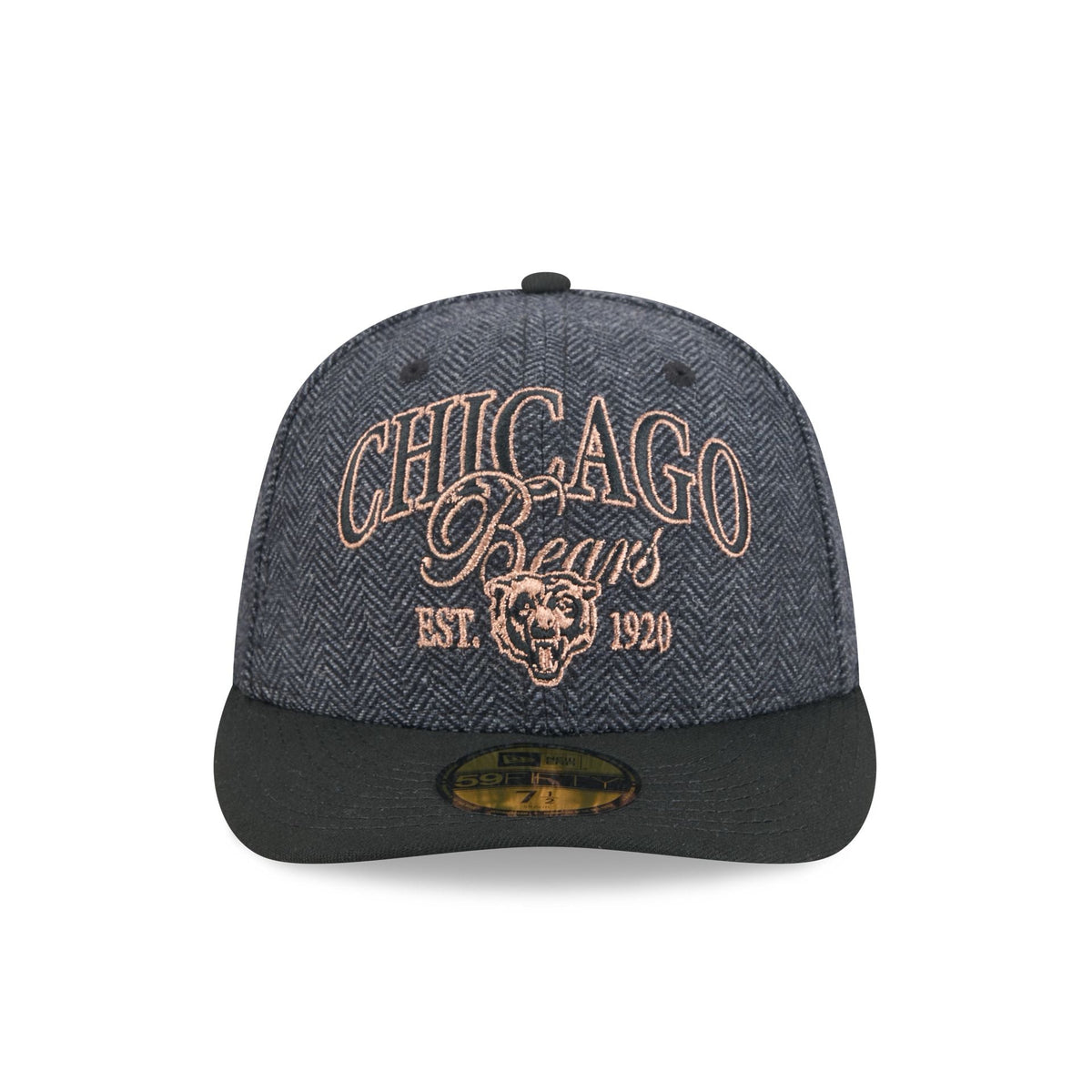 Chicago Bears Black Faux Wool 59FIFTY Fitted Hat