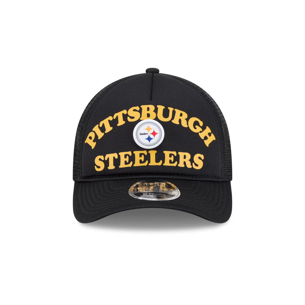 Pittsburgh Steelers Button 9FORTY M-Crown A-Frame Trucker Hat