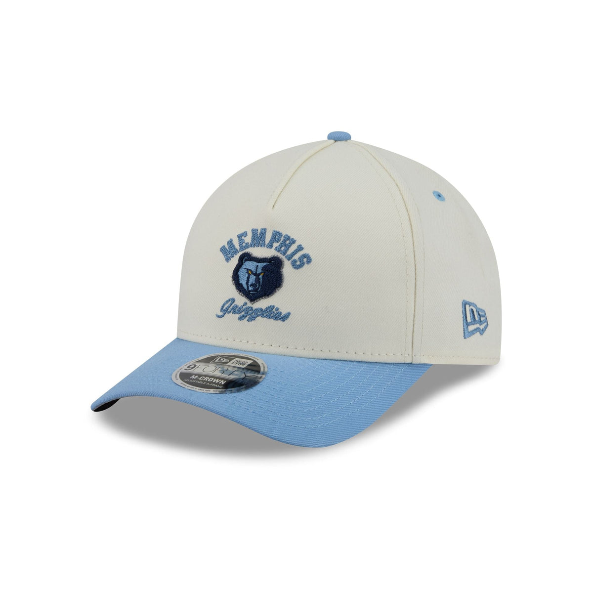 Memphis Grizzlies Arched Graphic Chrome White 9FORTY M-Crown A-Frame Snapback Hat