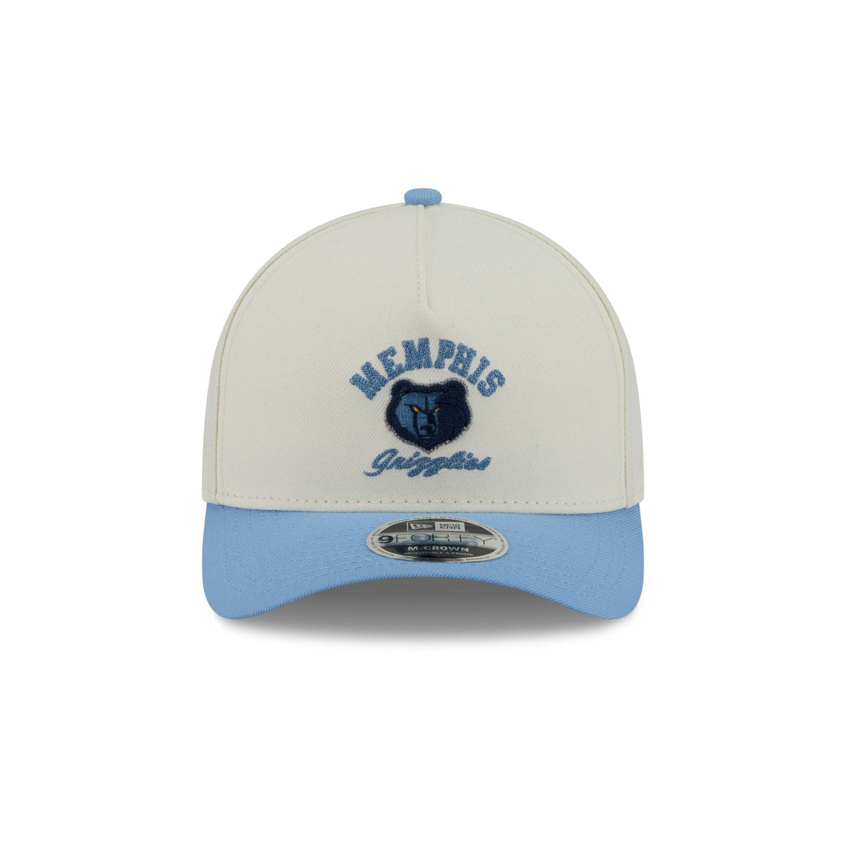 Memphis Grizzlies Arched Graphic Chrome White 9FORTY M-Crown A-Frame Snapback Hat