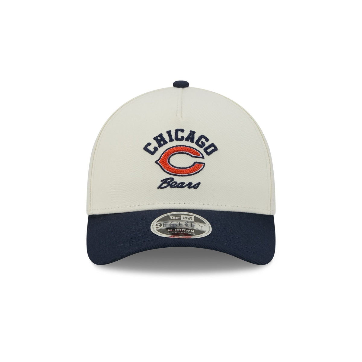 Chicago Bears Arched Graphic Chrome White 9FORTY M-Crown A-Frame Snapback Hat