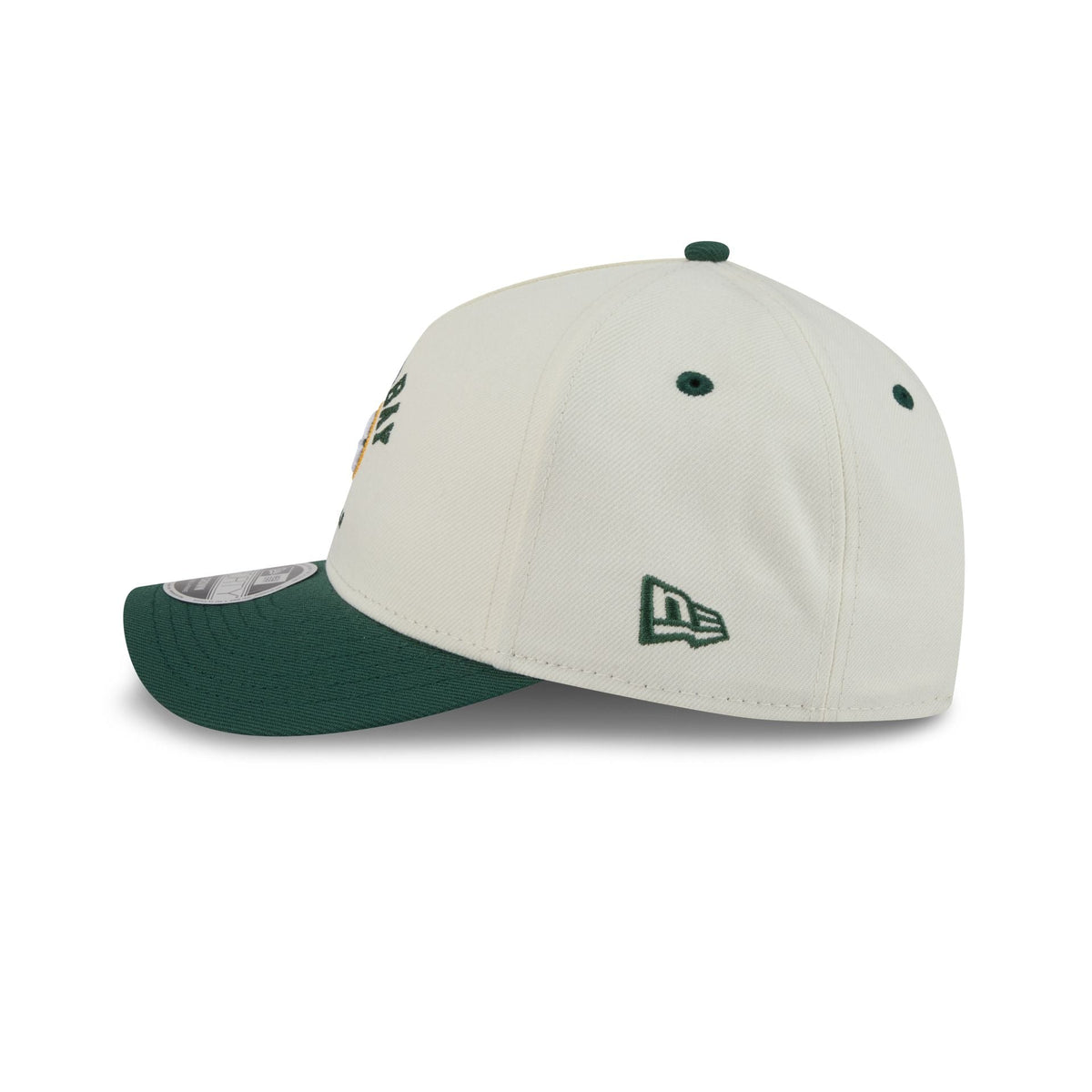 Green Bay Packers Arched Graphic Chrome White 9FORTY M-Crown A-Frame Snapback Hat