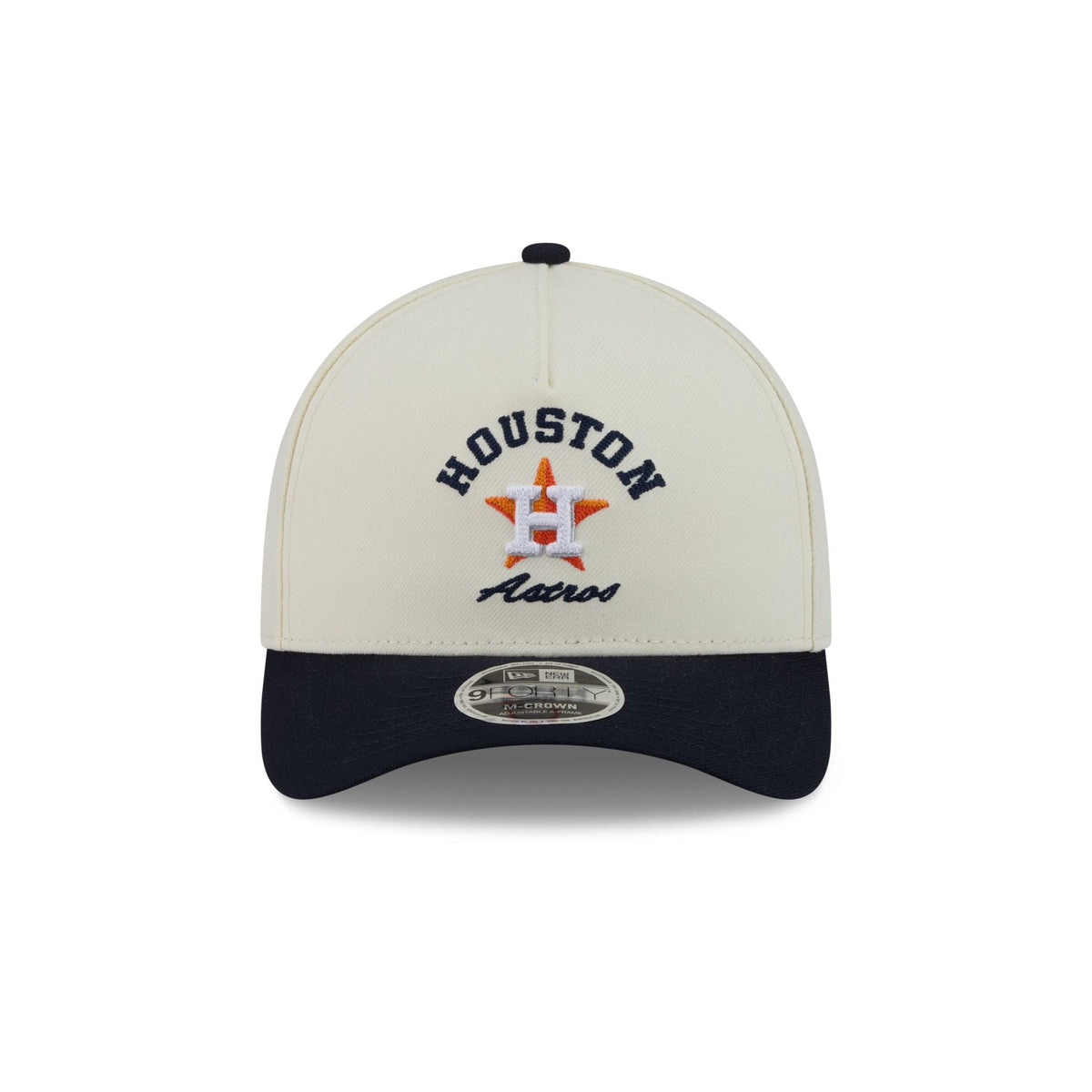 Houston Astros Arched Graphic Chrome White 9FORTY M-Crown A-Frame Snapback Hat