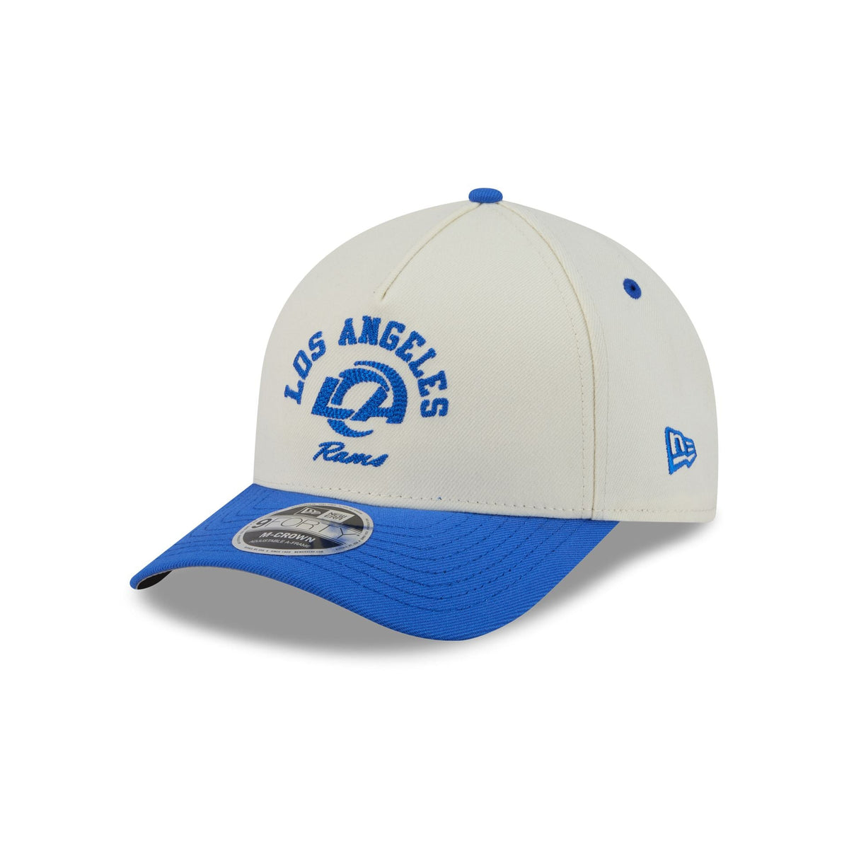 Los Angeles Rams Arched Graphic Chrome White 9FORTY M-Crown A-Frame Snapback Hat