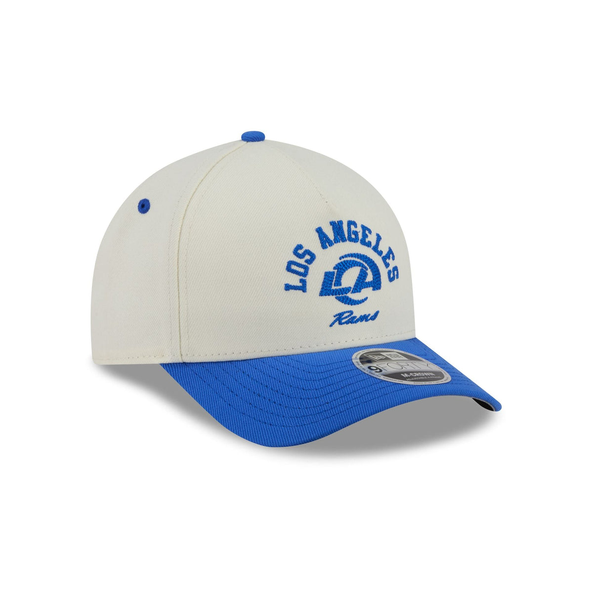 Los Angeles Rams Arched Graphic Chrome White 9FORTY M-Crown A-Frame Snapback Hat