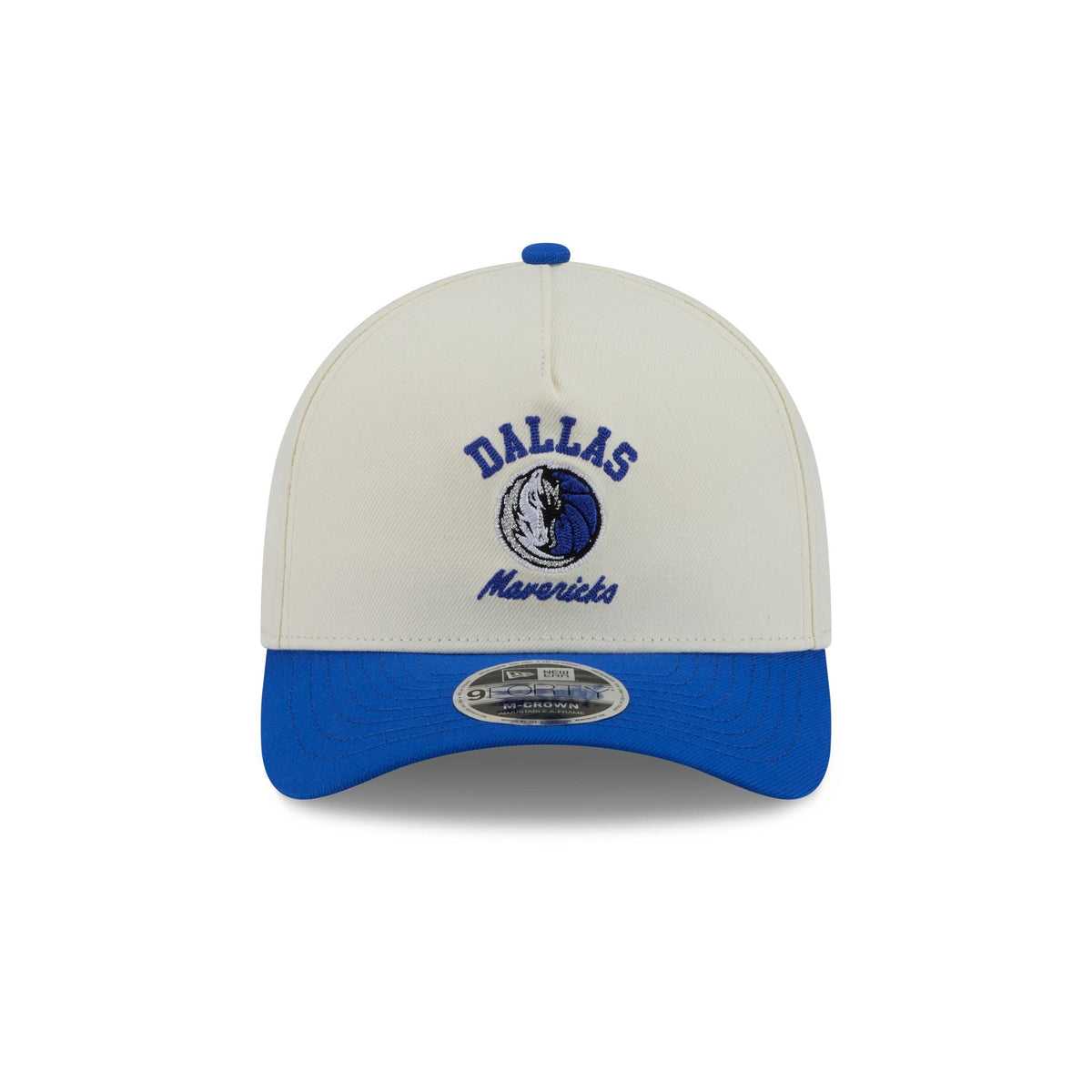 Dallas Mavericks Arched Graphic Chrome White 9FORTY M-Crown A-Frame Snapback Hat