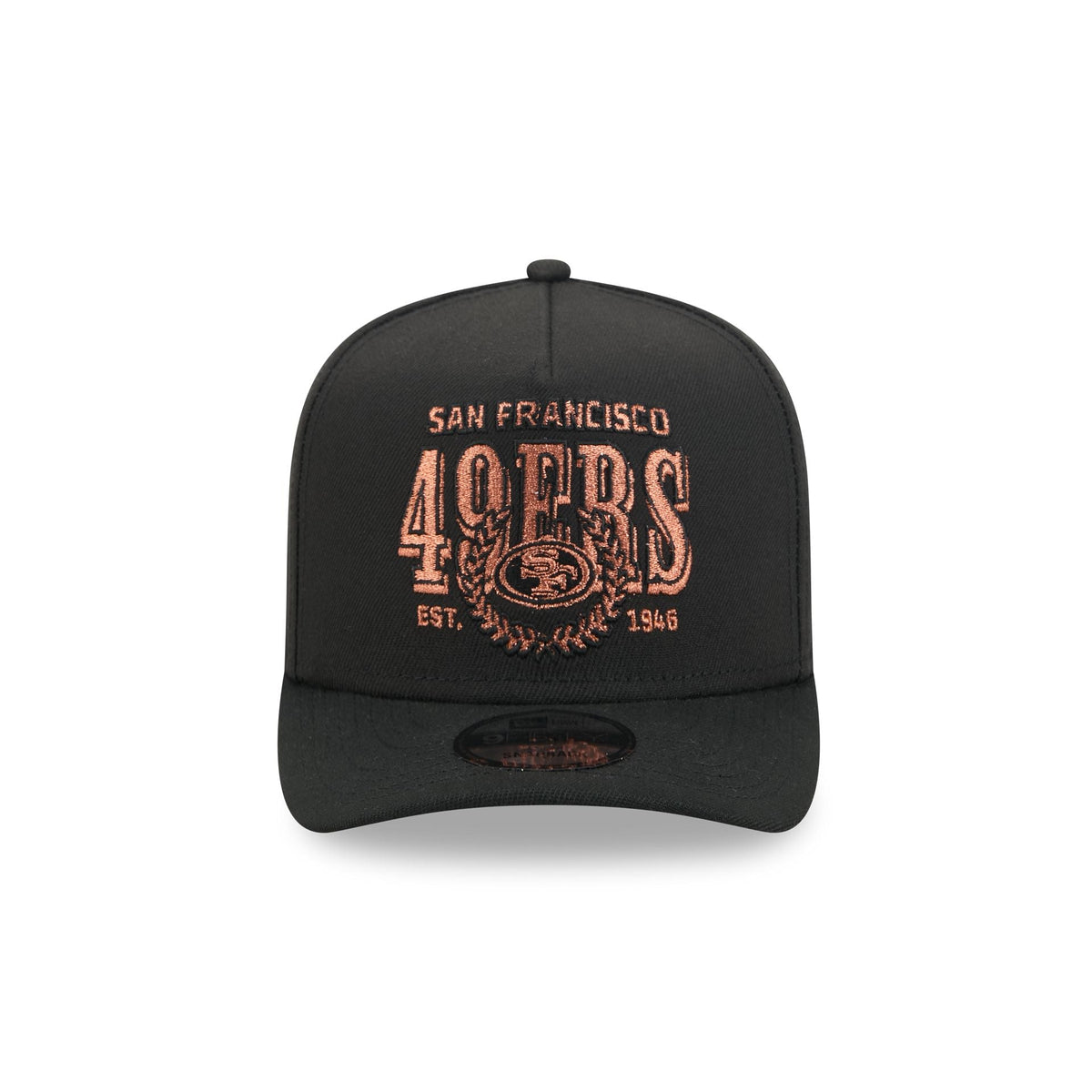 San Francisco 49ers Gold Laurel Black 9FIFTY A-Frame Snapback Hat