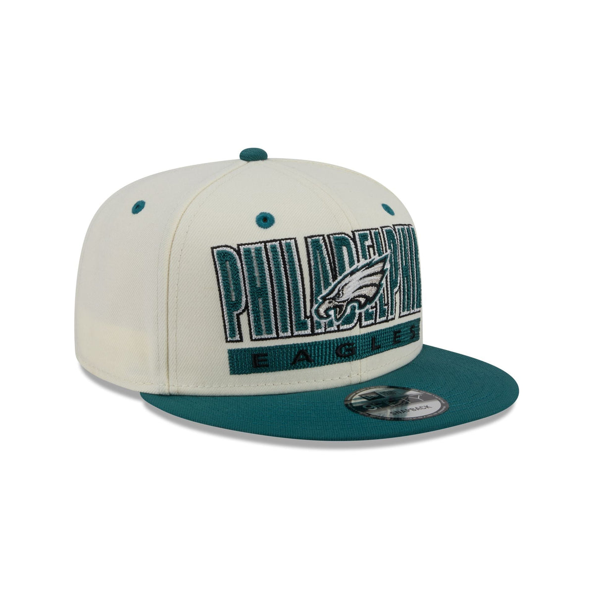 Philadelphia Eagles Classic Stacked Chrome 9FIFTY Snapback Hat