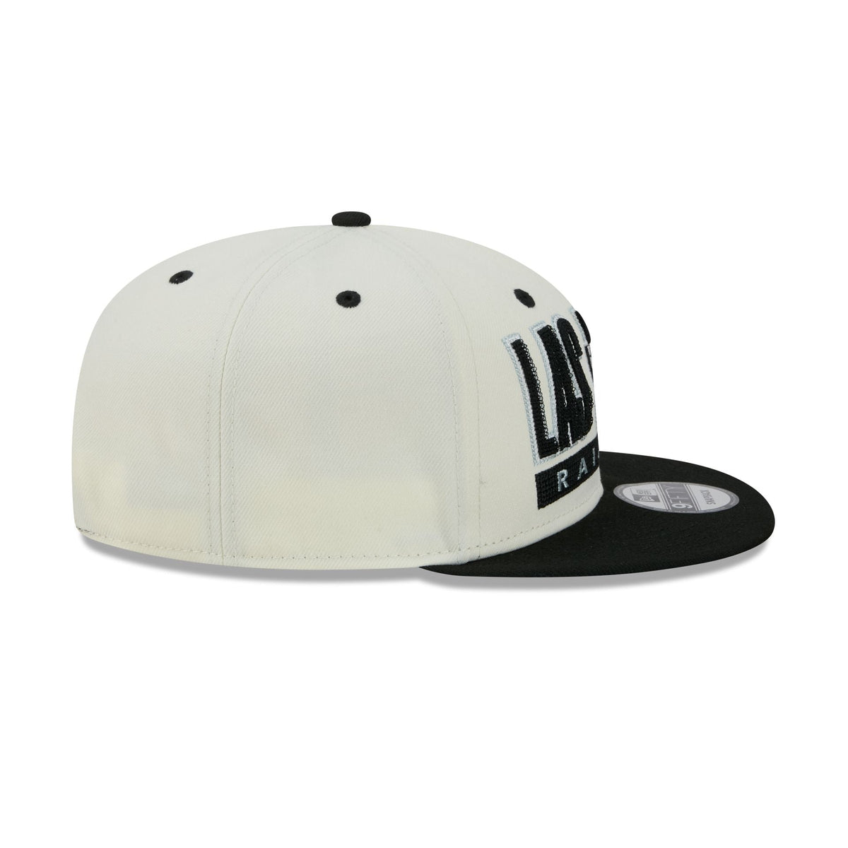 Las Vegas Raiders Classic Stacked Chrome 9FIFTY Snapback Hat