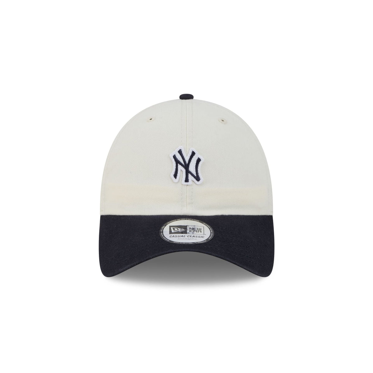 New York Yankees Mini Logo Chrome White Casual Classic Adjustable Hat