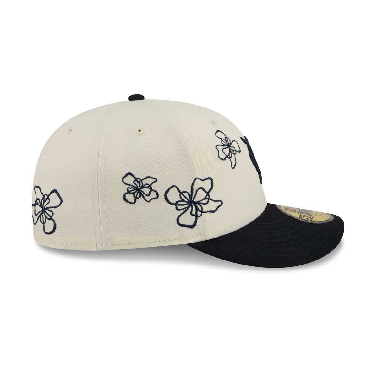 Detroit Tigers Floral Outline 59FIFTY Fitted Hat