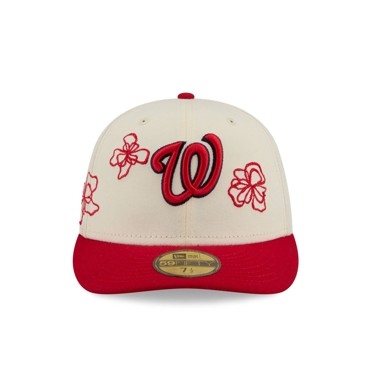 Washington Nationals Floral Outline 59FIFTY Fitted Hat