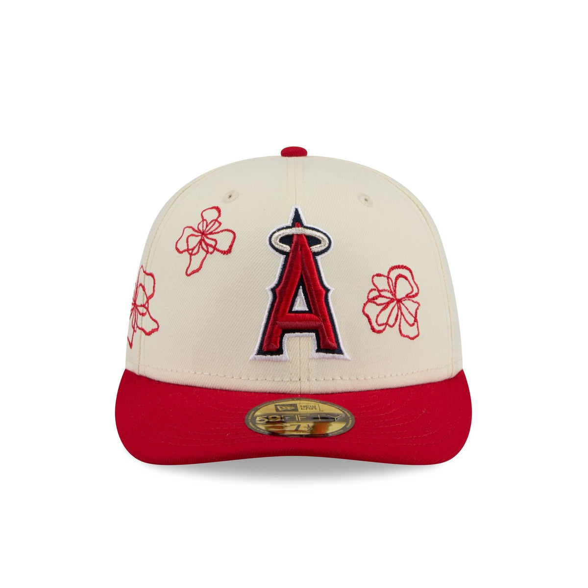 Los Angeles Angels Floral Outline 59FIFTY Fitted Hat