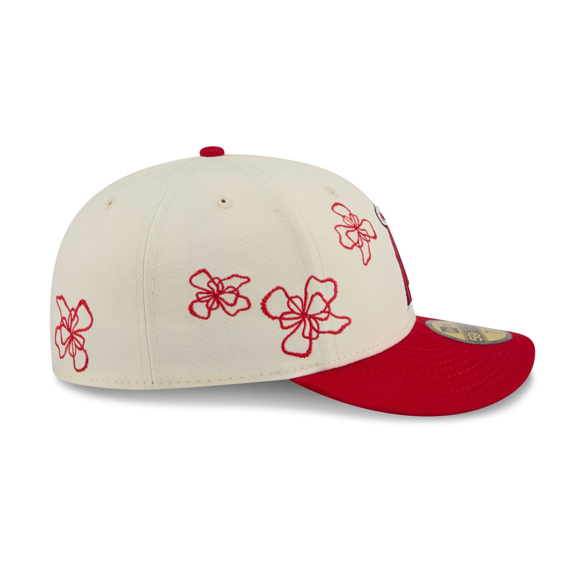 Los Angeles Angels Floral Outline 59FIFTY Fitted Hat