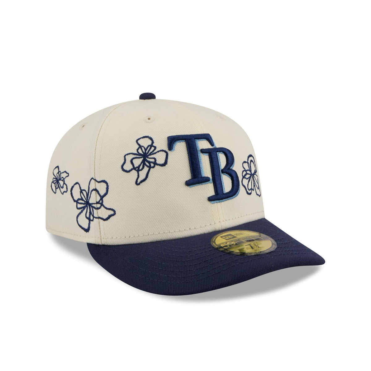 Tampa Bay Rays Floral Outline 59FIFTY Fitted Hat