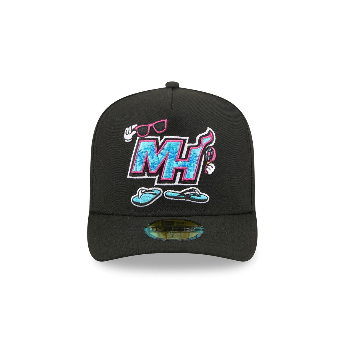 Miami Heat Cartoon 59FIFTY A-Frame Fitted Hat