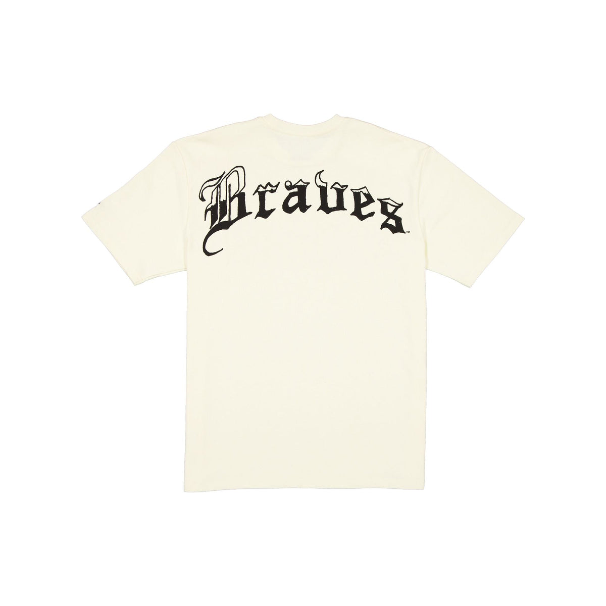 Atlanta Braves Gothic Lettering Chrome White T-Shirt