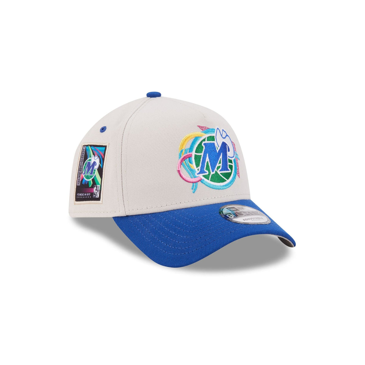 Dallas Mavericks Hardwood Classics Retro Stone 9FORTY A-Frame Snapback Hat
