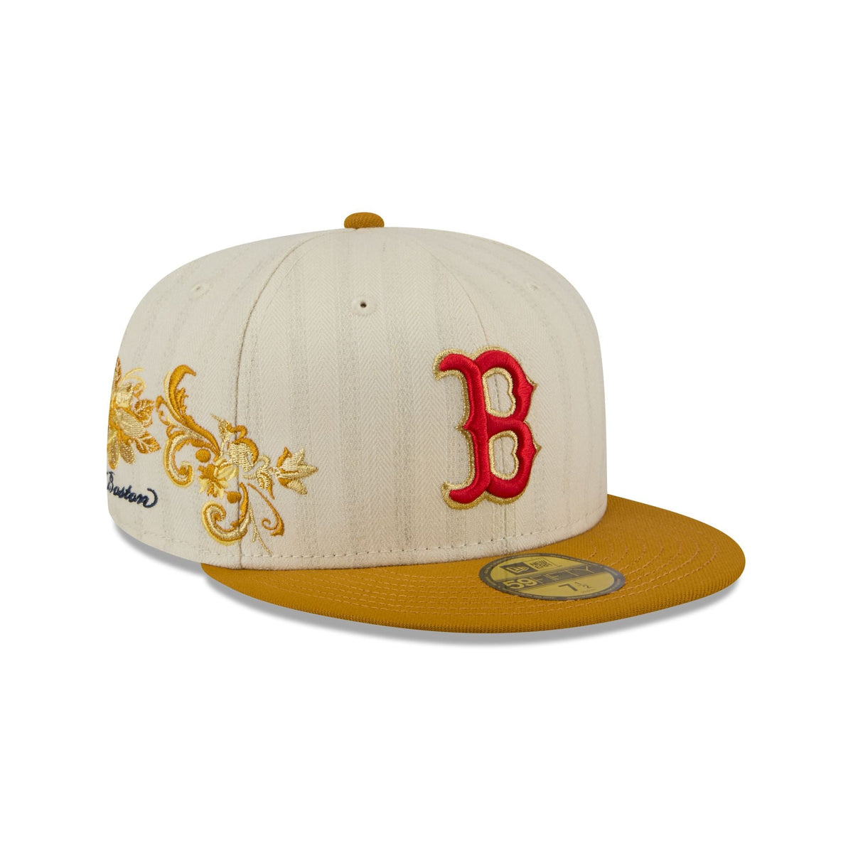 Boston Red Sox Chrome Herringbone 59FIFTY Fitted Hat