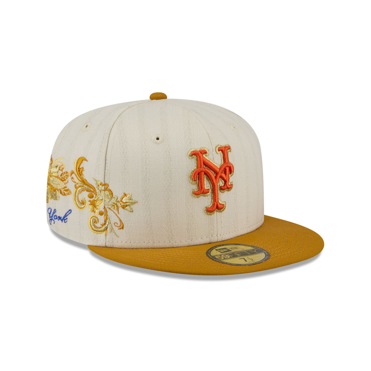 New York Mets Chrome Herringbone 59FIFTY Fitted Hat