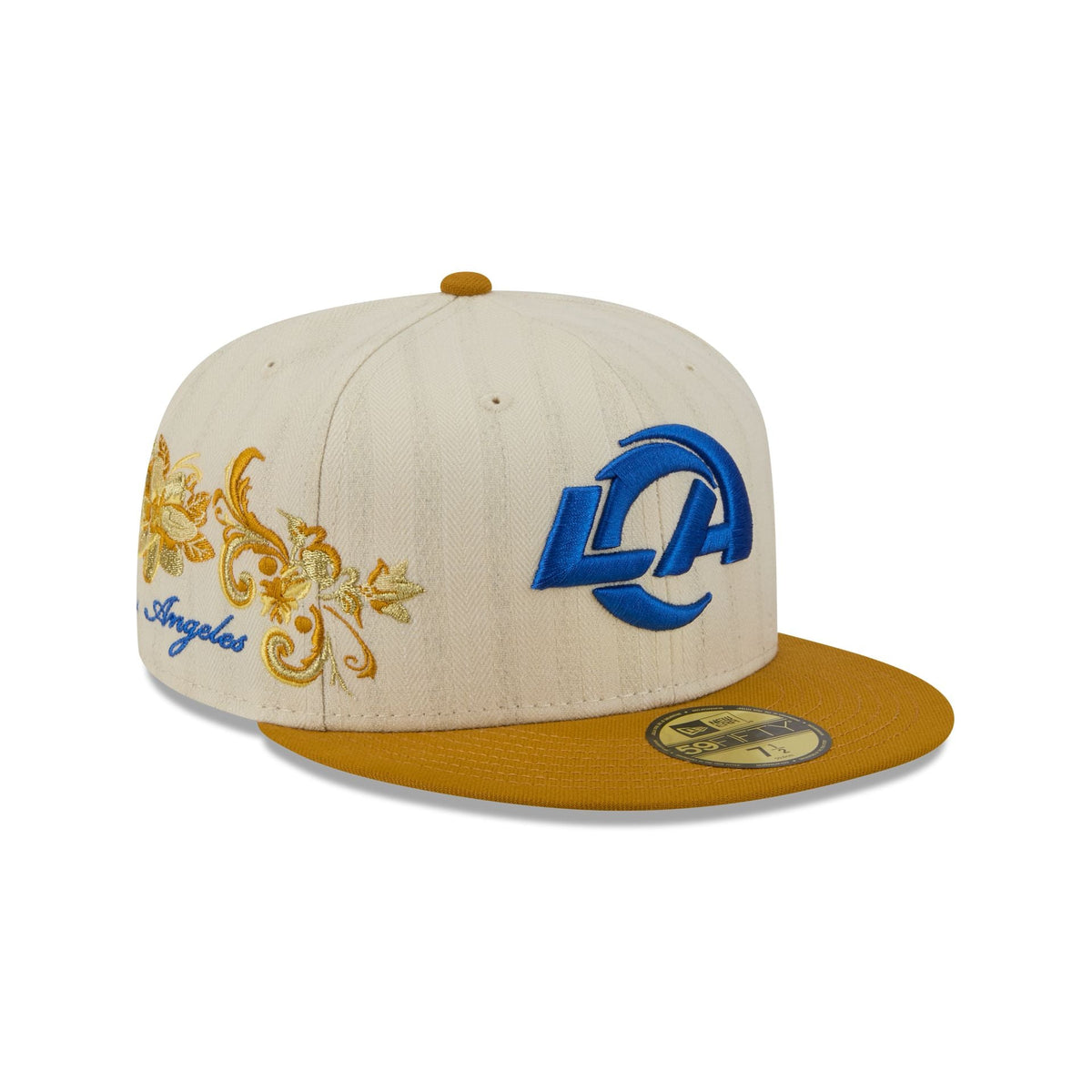 Los Angeles Rams Chrome Herringbone 59FIFTY Fitted Hat